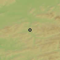Shaded relief of the 50 km around Huslenky, drawn from the GMTED2010 grid