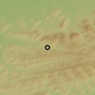 Shaded relief of the 50 km around Hutisko-Solanec, drawn from the GMTED2010 grid