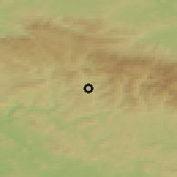 Shaded relief of the 49 km around Jablonec nad Jizerou, drawn from the GMTED2010 grid