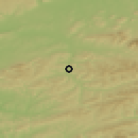 Shaded relief of the 50 km around Jablůnka, drawn from the GMTED2010 grid