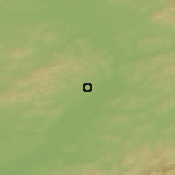 Shaded relief of the 50 km around Jalubí, drawn from the GMTED2010 grid
