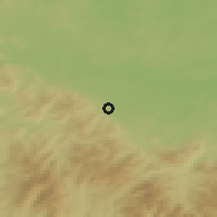 Shaded relief of the 49 km around Javorník, drawn from the GMTED2010 grid
