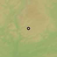 Shaded relief of the 50 km around Jedovnice, drawn from the GMTED2010 grid