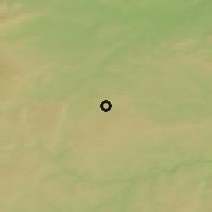 Shaded relief of the 50 km around Jesenice, drawn from the GMTED2010 grid