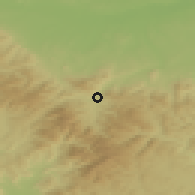 Shaded relief of the 49 km around Jeseník, drawn from the GMTED2010 grid