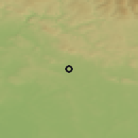Shaded relief of the 49 km around Jičín, drawn from the GMTED2010 grid