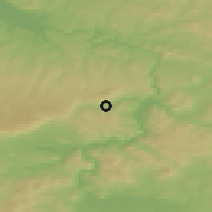 Shaded relief of the 49 km around Jílové, drawn from the GMTED2010 grid
