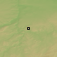 Shaded relief of the 50 km around Jílové u Prahy, drawn from the GMTED2010 grid