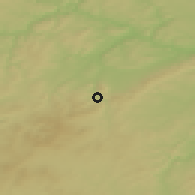 Shaded relief of the 50 km around Jince, drawn from the GMTED2010 grid