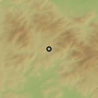 Shaded relief of the 50 km around Jindřichov, drawn from the GMTED2010 grid