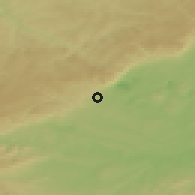 Shaded relief of the 49 km around Jirkov, drawn from the GMTED2010 grid