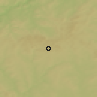 Shaded relief of the 50 km around Jistebnice, drawn from the GMTED2010 grid