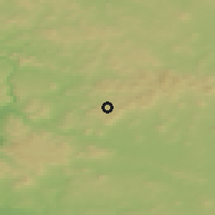 Shaded relief of the 49 km around Kamenický Šenov, drawn from the GMTED2010 grid