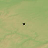 Shaded relief of the 50 km around Kamenné Žehrovice, drawn from the GMTED2010 grid