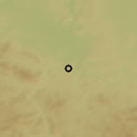 Shaded relief of the 50 km around Kamenný Újezd, drawn from the GMTED2010 grid