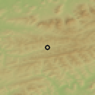 Shaded relief of the 50 km around Karolinka, drawn from the GMTED2010 grid