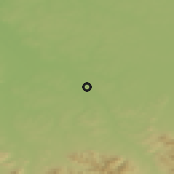Shaded relief of the 50 km around Karviná, drawn from the GMTED2010 grid