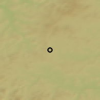 Shaded relief of the 50 km around Kasejovice, drawn from the GMTED2010 grid