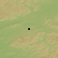 Shaded relief of the 50 km around Kelč, drawn from the GMTED2010 grid