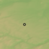 Shaded relief of the 50 km around Kladno, drawn from the GMTED2010 grid