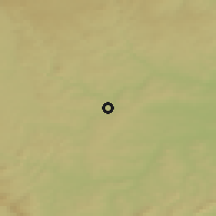 Shaded relief of the 50 km around Kladruby, drawn from the GMTED2010 grid