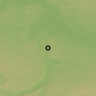 Shaded relief of the 50 km around Klecany, drawn from the GMTED2010 grid