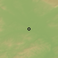 Shaded relief of the 50 km around Kojetín, drawn from the GMTED2010 grid