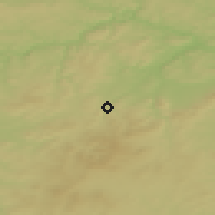 Shaded relief of the 50 km around Komárov, drawn from the GMTED2010 grid