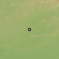 Shaded relief of the 49 km around Kosmonosy, drawn from the GMTED2010 grid