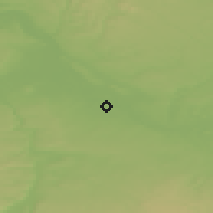 Shaded relief of the 49 km around Kostelec nad Labem, drawn from the GMTED2010 grid