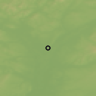 Shaded relief of the 50 km around Kostice, drawn from the GMTED2010 grid