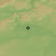 Shaded relief of the 49 km around Bohušovice nad Ohří, drawn from the GMTED2010 grid
