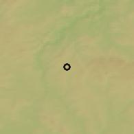 Shaded relief of the 50 km around Kovářov, drawn from the GMTED2010 grid