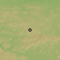 Shaded relief of the 49 km around Krásná Lípa, drawn from the GMTED2010 grid