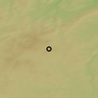 Shaded relief of the 50 km around Bohutín, drawn from the GMTED2010 grid