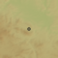 Shaded relief of the 50 km around Křemže, drawn from the GMTED2010 grid