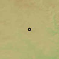 Shaded relief of the 50 km around Křižanov, drawn from the GMTED2010 grid