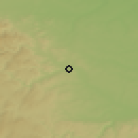 Shaded relief of the 50 km around Krnov, drawn from the GMTED2010 grid