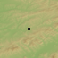 Shaded relief of the 50 km around Bojkovice, drawn from the GMTED2010 grid