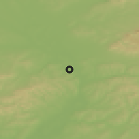 Shaded relief of the 50 km around Kvasice, drawn from the GMTED2010 grid