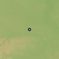 Shaded relief of the 50 km around Bolatice, drawn from the GMTED2010 grid