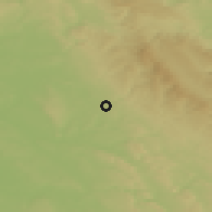 Shaded relief of the 49 km around Kvasiny, drawn from the GMTED2010 grid