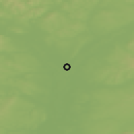 Shaded relief of the 50 km around Lanžhot, drawn from the GMTED2010 grid