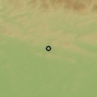 Shaded relief of the 49 km around Lázně Bělohrad, drawn from the GMTED2010 grid