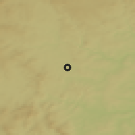 Shaded relief of the 50 km around Bor, drawn from the GMTED2010 grid