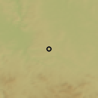 Shaded relief of the 50 km around Ledenice, drawn from the GMTED2010 grid