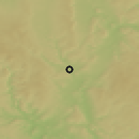 Shaded relief of the 50 km around Letovice, drawn from the GMTED2010 grid