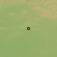 Shaded relief of the 49 km around Libáň, drawn from the GMTED2010 grid