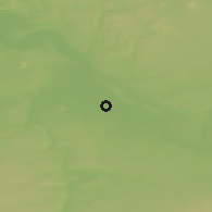 Shaded relief of the 49 km around Libiš, drawn from the GMTED2010 grid