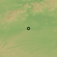 Shaded relief of the 49 km around Libochovice, drawn from the GMTED2010 grid